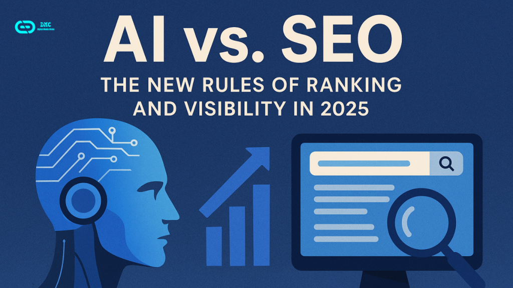 AI vs SEO illustration showing the future of search ranking in 2025