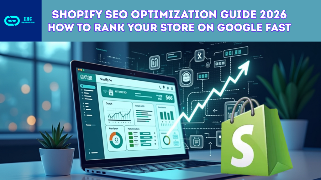 Shopify SEO optimization strategy with Google search ranking analytics and AI technology”