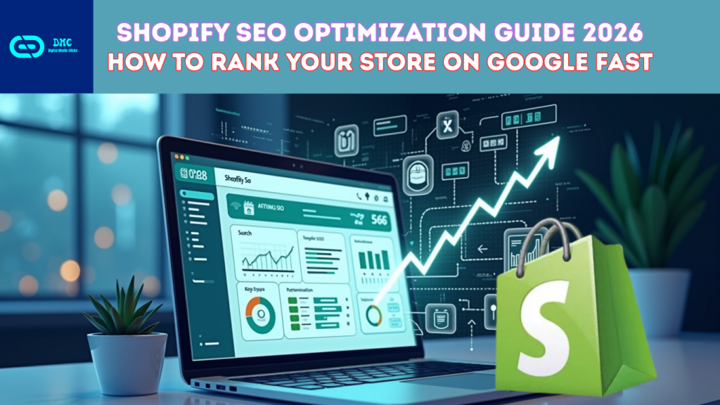 Shopify SEO optimization strategy with Google search ranking analytics and AI technology”
